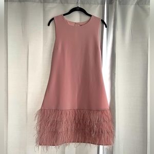 Pink feathered Sam Edelman dress
